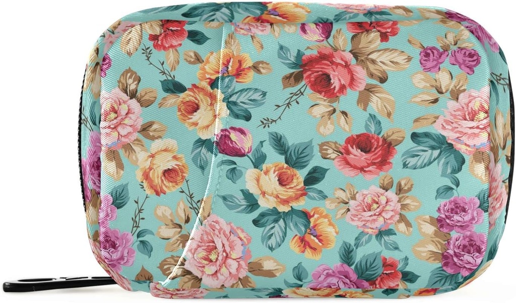 Pink Orange Violet Flori caseta de pilula 7 zile Pilula geanta de călătorie Pilula Organizator sac cu Zipper Portabil Weekly caz Compact Dimensiune pentru Deţinătorul Suplimentului Vitamina