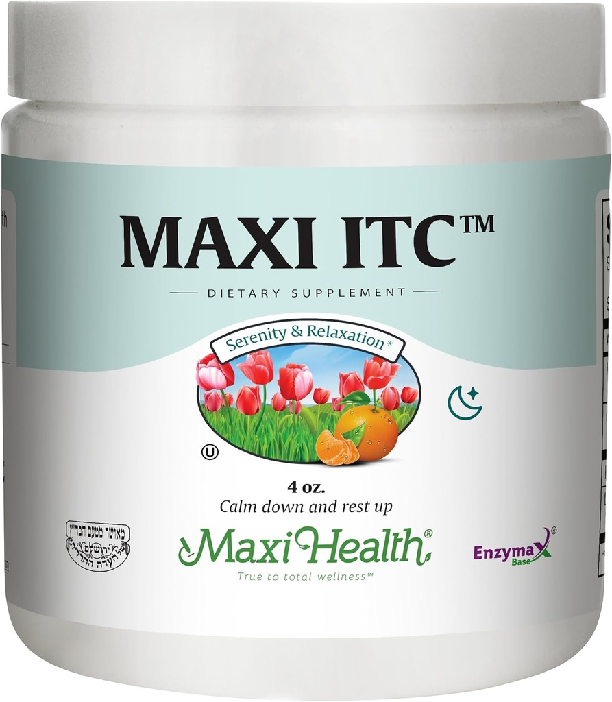 Maxi Health ITC - Inositol - cu Taurină şi vitamina C - Formula calmantă - 4 Ounce pulbere - Kosher
