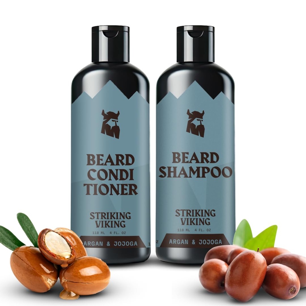 Barbă vikingă striking Shampoo și balsam de balsam Set 