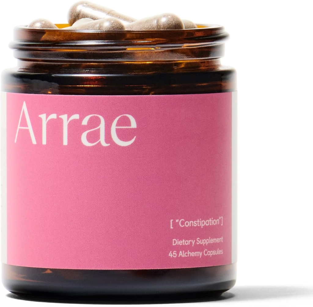 Arrae Constipaţie Relief: Natural Colon Cleanse, Capsule cu acţiune rapidă pentru Mişcări intestinale regulate & Gut Health, Digestive Detox, Blooting Relief pentru femei şi bărbaţi, Gut Cleanse (45 Conte)