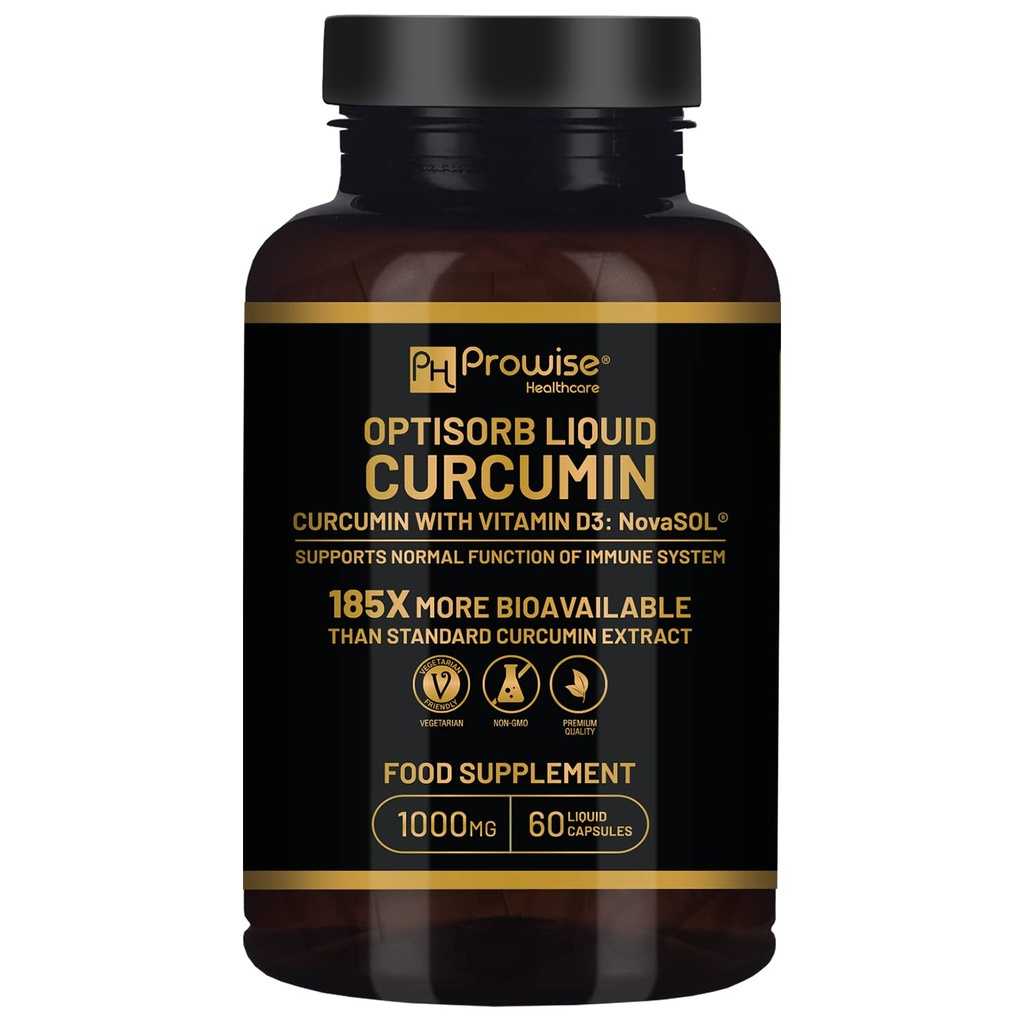 Optisorb lichid Curcumin cu vitamina D - 60 Liqcaps 