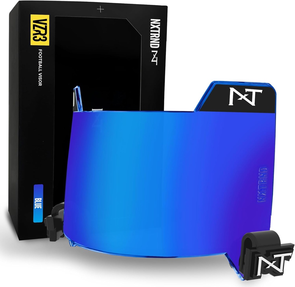 Nxtrnd VZR3 Football Visor, Curved Lens Technology, Fits Adult & Youth Football Helmets