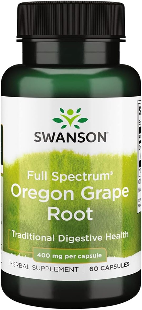 Swanson Full Spectrum Oregon- Grape Root 400 Milligrame 60 Capsule