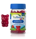 Trubiotice Probiotice pentru copii cu prebiotice și vitamina C, gume fără zahăr pentru suport digestiv și imun de sănătate, supliment probiotic Chembable pentru copii, aromă naturală de căpșuni, 40 gume
