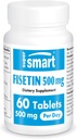 Supersmart - Fisetin 500 mg pe zi (Easy-to-take) - 98% Pure Fisetin Supliment - foarte biodisponibil Polyfenol - Activator Senolitic potent 
