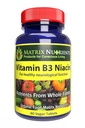 Vitamina B3 NIACIN - Digestive, Inima si Suport Immune! - 100% Organic - Îmbunătățește, de asemenea, funcția creierului, energie și reduce stresul - Tablete Vegane (60ct)