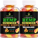 2PACK Hemp Gumies-Fresh Gummy Delicious Peach-for Sleep, Calm și Relaxați-vă, Back-Premium Gummy Gummy Gummy, Natural Hemp Party-Made în Statele Unite ale Americii