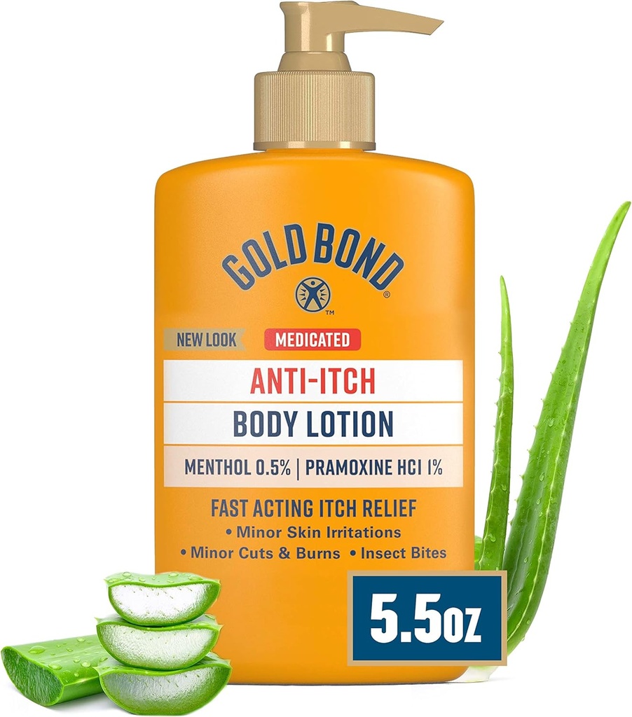 Gold Bond Mededed Anti-Itch Body Lotion 5.5 oz, Steroid gratuit, Rapid Acting Mâncărime Relief
