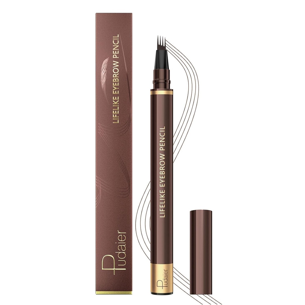 Microblading Eyebrow Pen, Magic Eyebrow Pen pentru femei cu 4 Fork Tip, impermeabil brow machiaj stilou, natural-aspect, Hair Like Strokes, Long Wearing