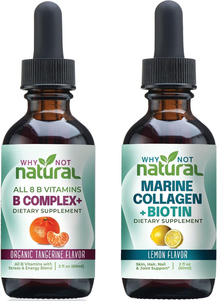De ce nu naturale vitamine B picaturi lichid complex și marin Colagen lichid pentru păr, piele și unghii
