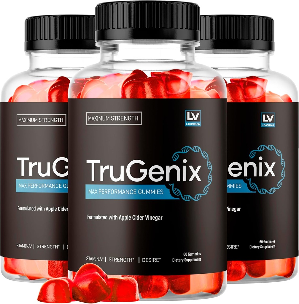 3 Pack) TruGenix Gummies, TruGenix Gummies pentru bărbaţi, Official TruGenix Gummies Advanced Formula, TruGenix ACV Gummies, TruGenix Support Supplement Gummies, Premium Formula, 180 Gummies pentru 3 luni