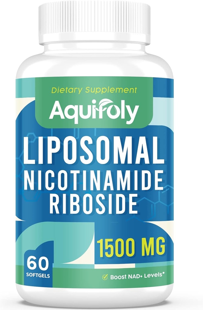 Liposomal Nicotinamidă Ribozidă Supliment 2000 mg cu TMG şi Pterostilben pentru absorbţie maximă, superioară NAD, stimularea NAD+, energie celulară şi de apărare a vârstei, 60 Softgels
