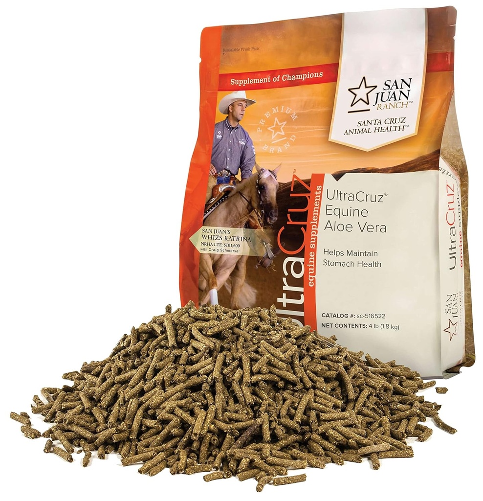 UltraCruz - sc-516522 Equine Aloe Vera Supliment pentru cai, 4 lb, Pellet (64 zile de aprovizionare)