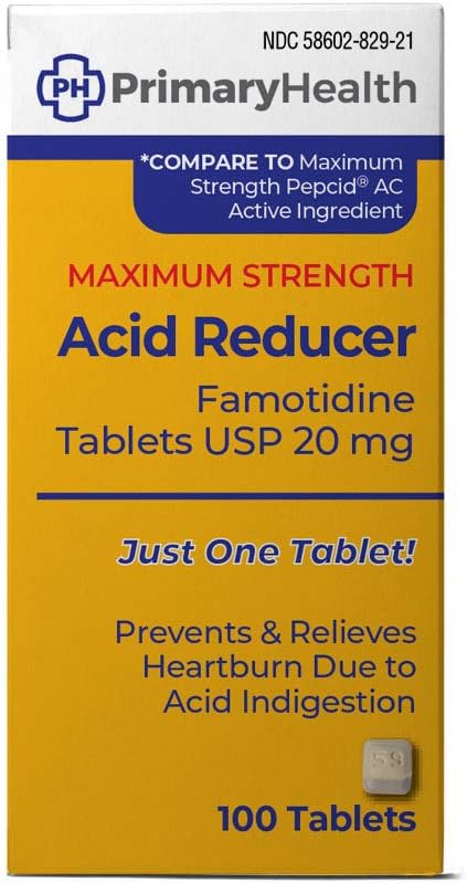Concentraţie maximă Reductor de acid Famotidină 20 mg comprimate, 100Count
