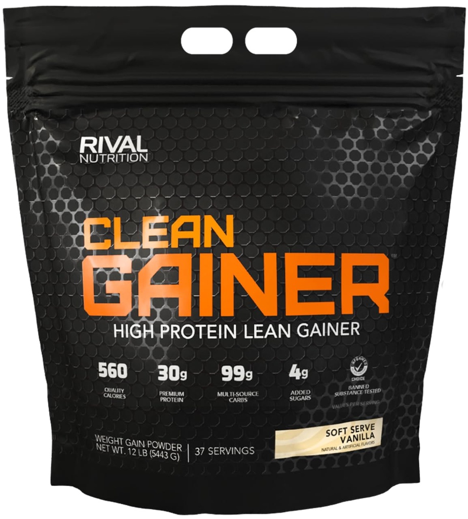 NUTRIŢIE RIVALĂ Clean Gainer - Soft Serve Vanilla 12lb