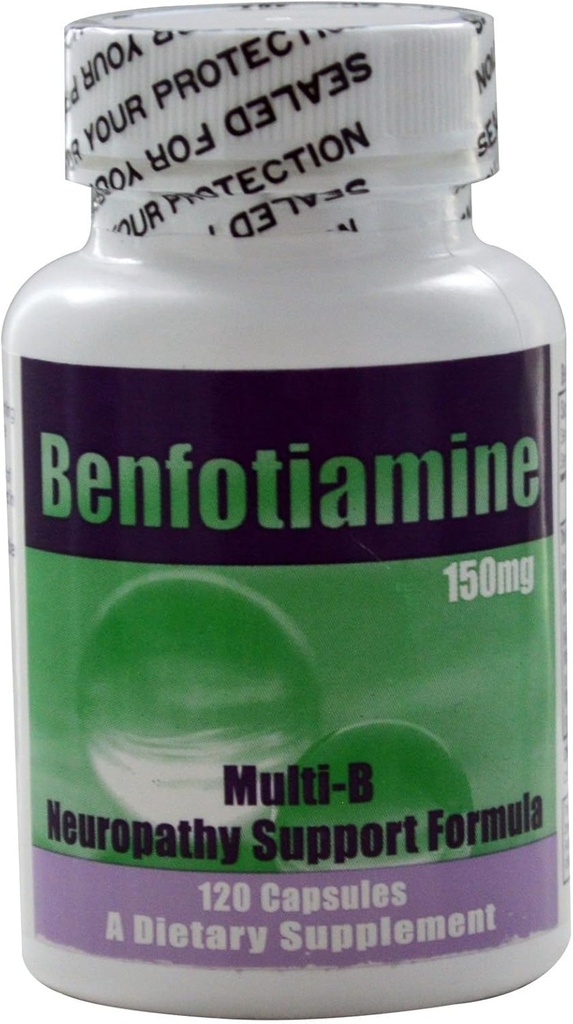 Proaspăt de la producător! Benfotiamină Multi-B Neuropatie suport Formula 150 mg, 120 capace - 3 ambalaj