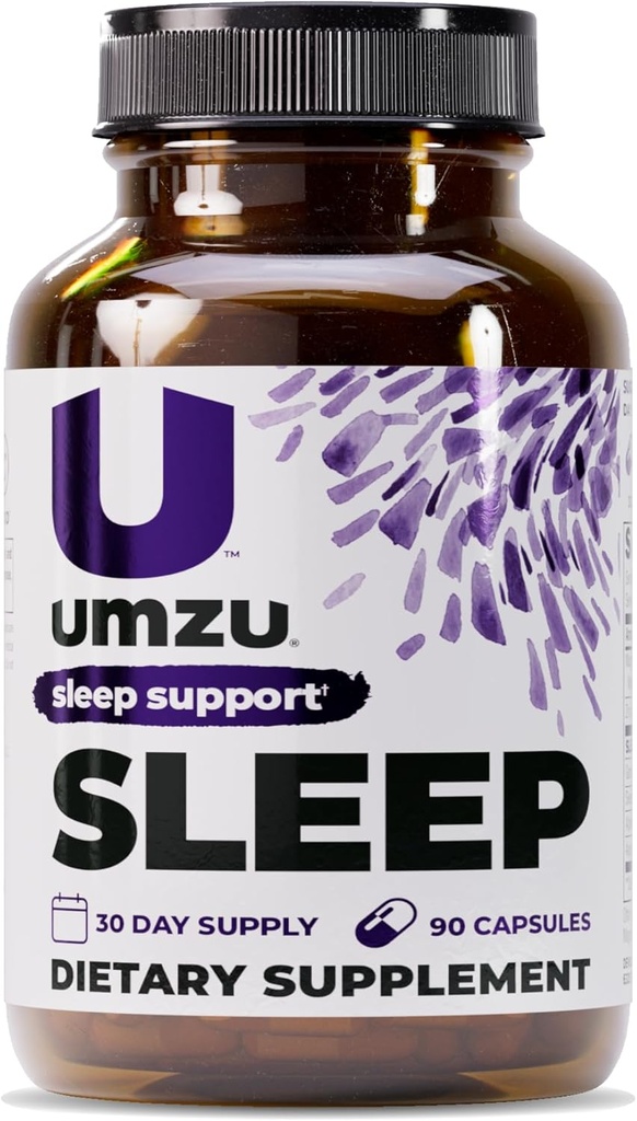 UMZU Magneziu Sleep Supplements with GABA and L-Theanin, Complete Body Relaxation and Mood Support, Non-Melatonin Formula - 180 Capsule
