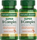 Complexul Natural Bounty Super B cu vitamina C & Acid folic, Immune & Energy Support, 150 comprimate - Pachet de 2