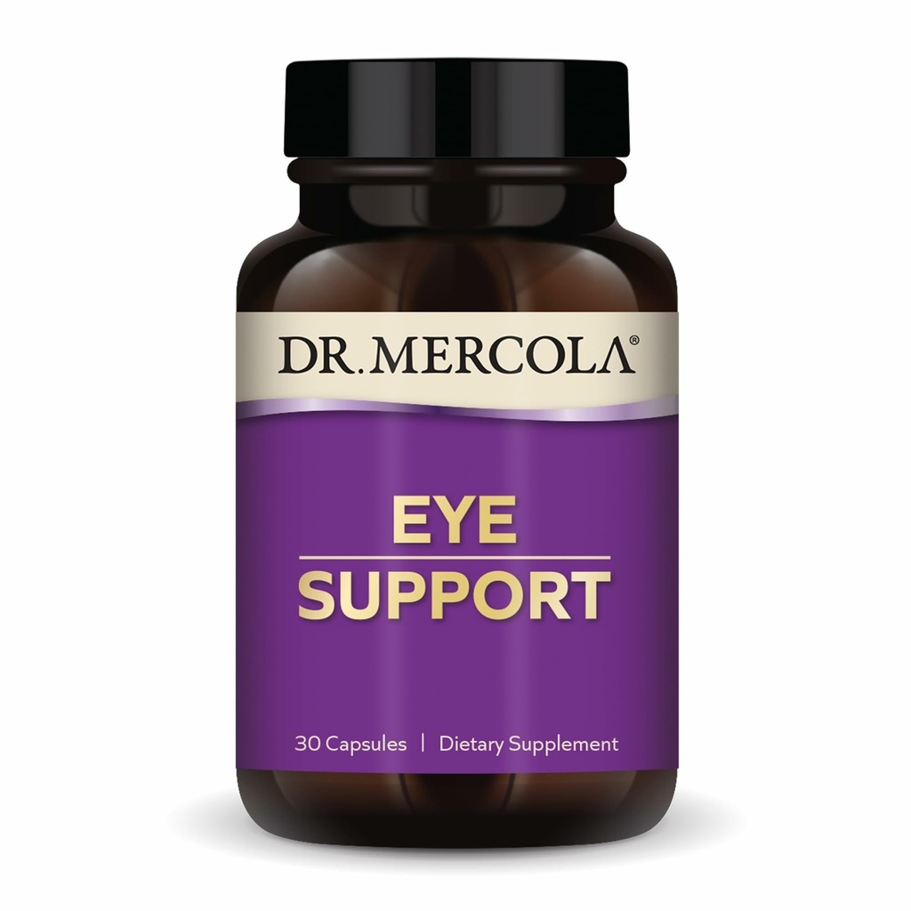 Mercola Eye Support - Suports Eye & Vision Health - with Lutein, Zeaxanthin, Organic Astaxantină & Black Currant - Non-GMO, Gluten-Free & Soy Free - 30 capsule (30 Servings)