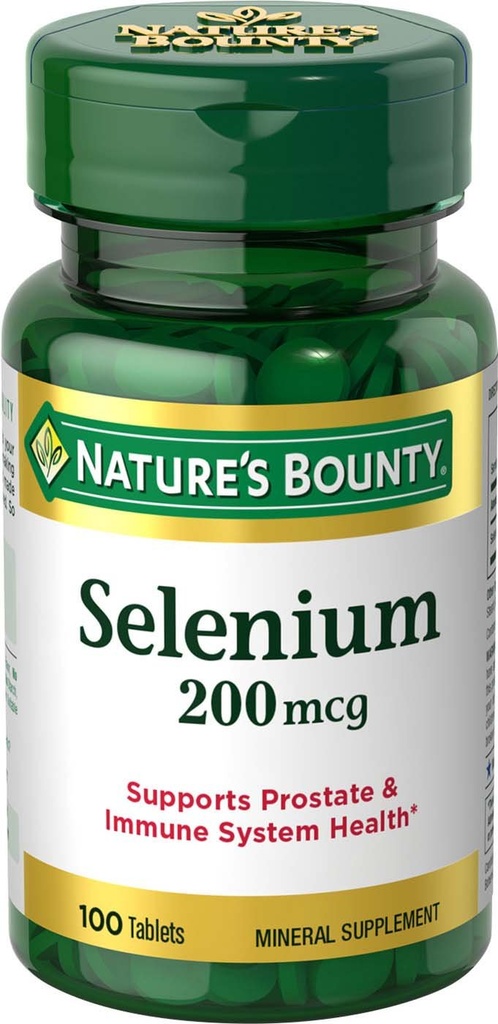 Natura lui Bounty Seleniu, sprijină prostată și sistemul imunitar Sănătate, 200 mcg, 100 comprimate