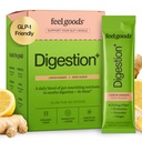 Feel Goods Gut Guardian, Organic Fiber, Probiotic & Prebiotic Powder, Sugar Free, Herbs for Bloat, Gut Health Support, Digestive Health for Men & Women, Non OMG, Vegan, Lemon Ginger, 15 Count