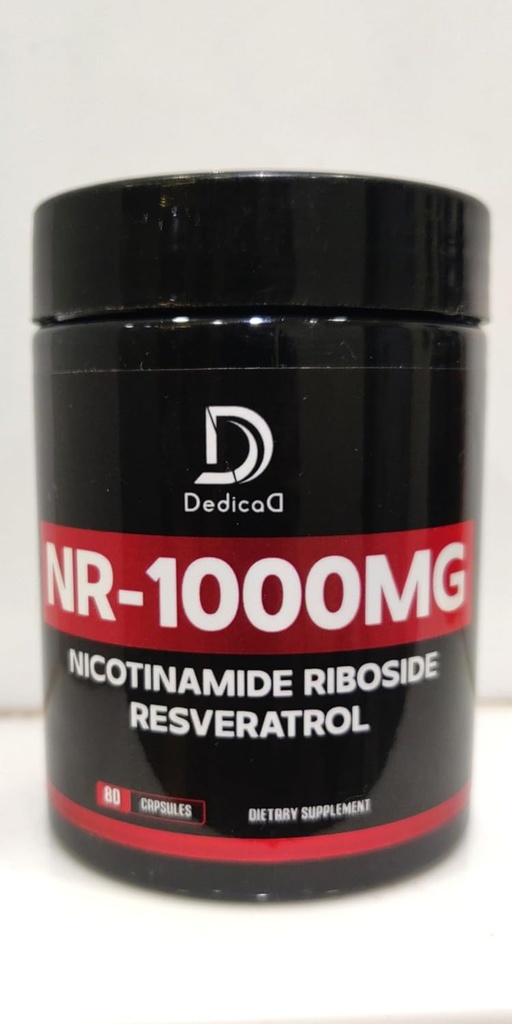 Suplimentul NAD cu nicotinamidă Ribozidă şi Trans Resveratrol - NR pentru bărbaţi şi femei - 80 capsule
