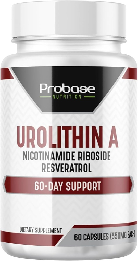Proba de nutriție Urolitina A - [60 zi de aprovizionare] - cu NR adăugat și Resveratrol - Alternative la NMN, NAD, CoQ10, PQQ pentru imbatranire sanatoasa