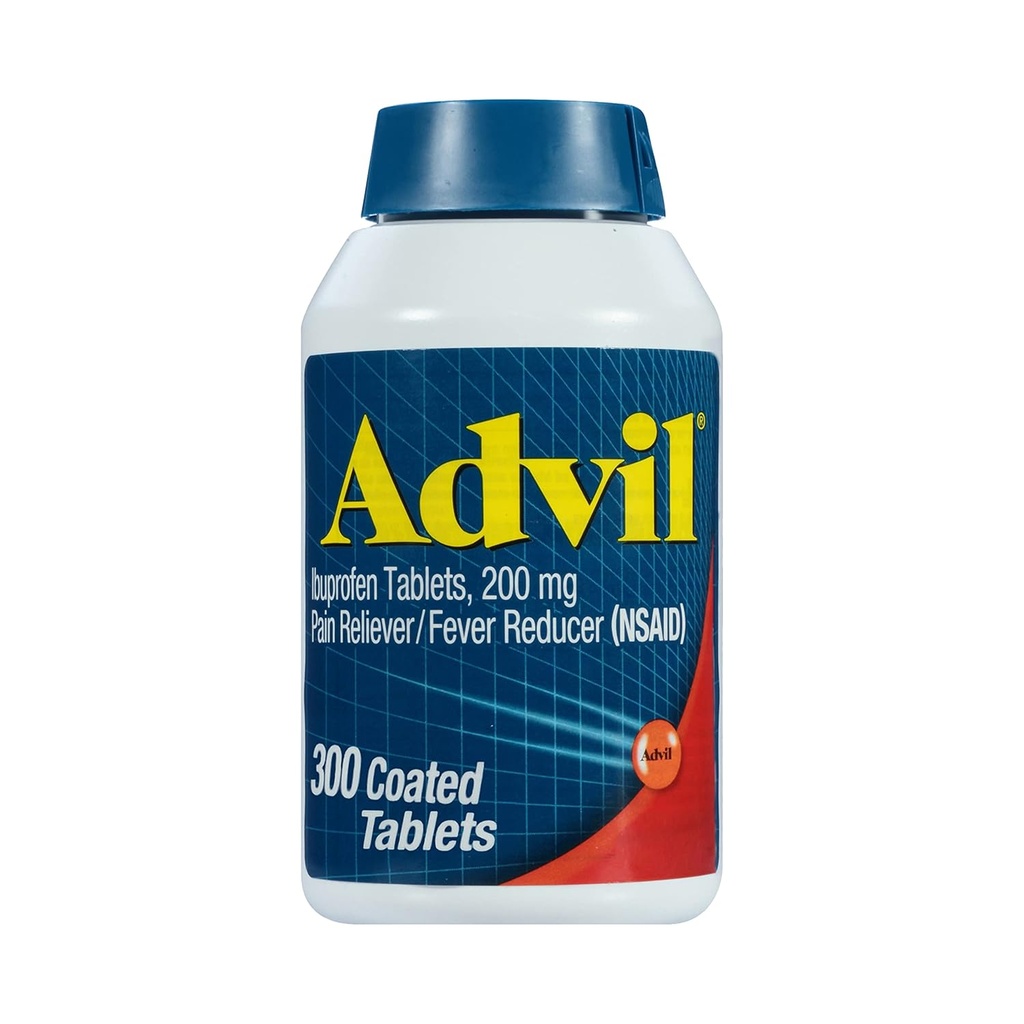 Advil Pain Reliever și Reducere a Fevei, Durere Relief Medicina cu Ibuprofen 200 mg pentru dureri de cap, dureri de spate, dureri menstruale și dureri articulare de relief - 300 comprimate filmate