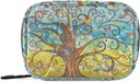 Naanle Tree of Life 7-Day Pill Organizator sac cu fermoar și cârlig & Loop, Compact Dimensiune, Unisex, 8 Compartimente, Twill Canvas Haina, Stil clasic