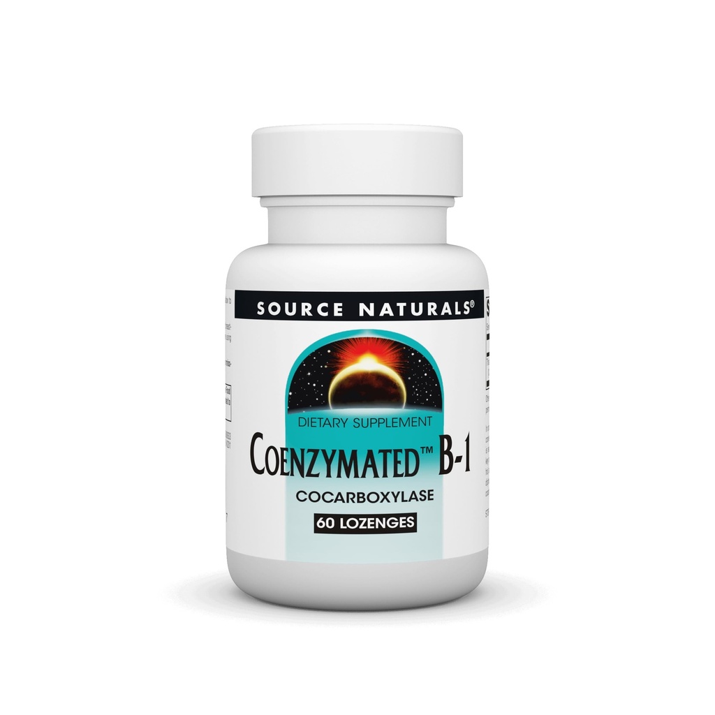 Sursa Naturals Coenzimated B-1 25mg Rapid Acționând Tiamin Cocarboxilase Quick-Dizolvare - 60 Lozenges