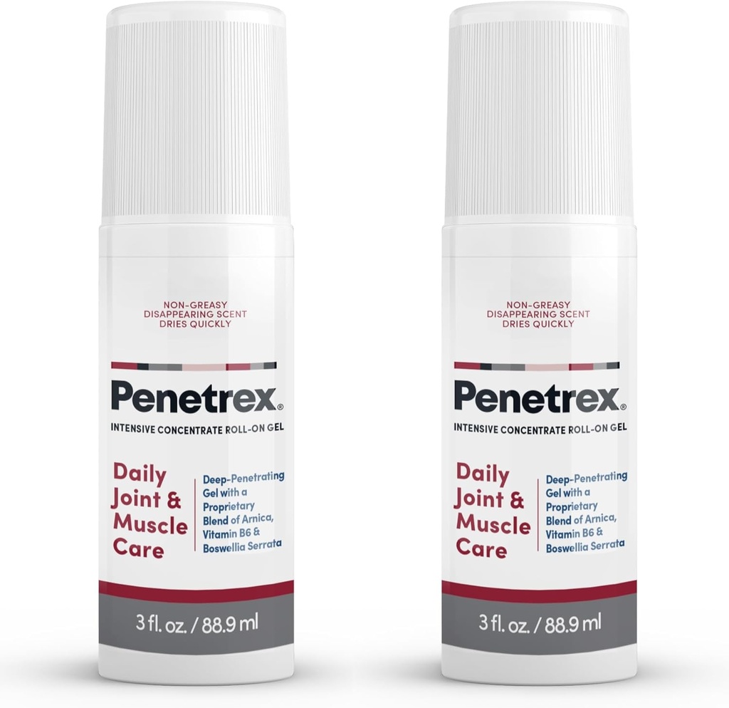 Penetrex Joint & Muscle Terapie - Soothing Gel pentru spate, gât, mâini, picioare - Premium întreg corpul Rub cu Arnica, vitamina B6 & MSM - 3oz Roll On Gel (2-Pack)
