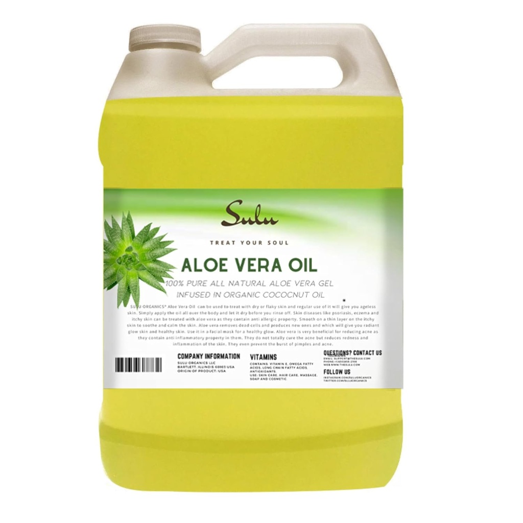 SULU ORGANICS Ulei natural de Aloe Vera presat la rece (64 oz)