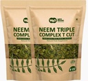 Neem Triple Complex T Cut (Nu pulbere), bun pentru a face ceai de frunze proaspete 8 colți, frunze, scoarță, floare în raport (80:10:10) (Pachet de 2)