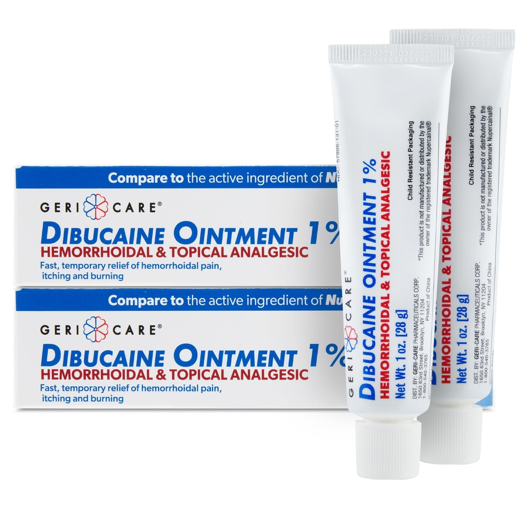 GeriCare Dibucaină Hemoroid Ointment 1% Hemoroid durere-relief Hemoroizi Cream 