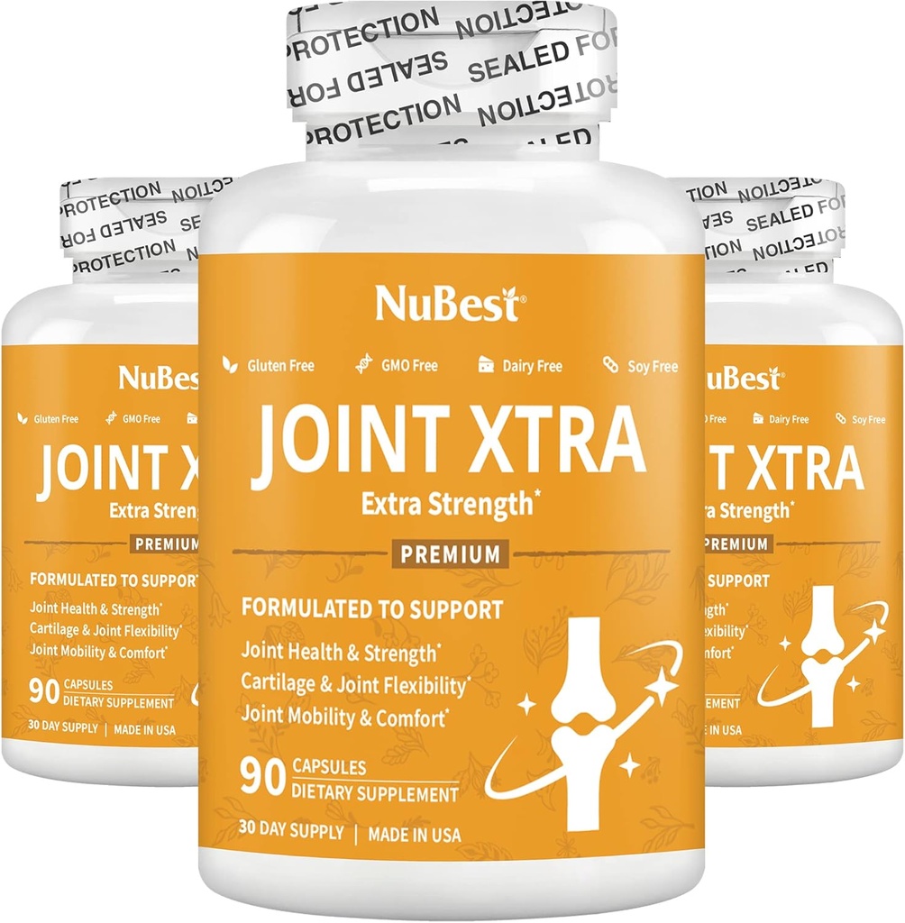 Suplimentul comun Xtra Advanced Supplement - Formula de rezistență comună cu Glucosamină, Chondroitin, Turmeric, MSM & Boswellia pentru sănătatea articulară și cartilagia, flexibilitate, mobilitate și confort (Pachet de 3)