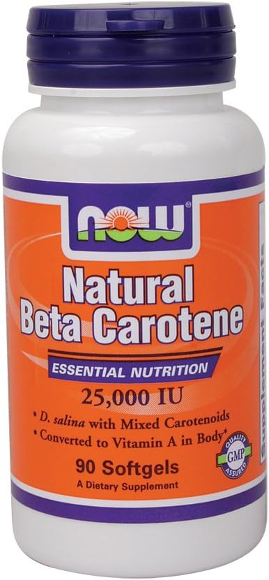 Now Foods Beta Carotene (Natural) - 90 Softgels 6 Pack