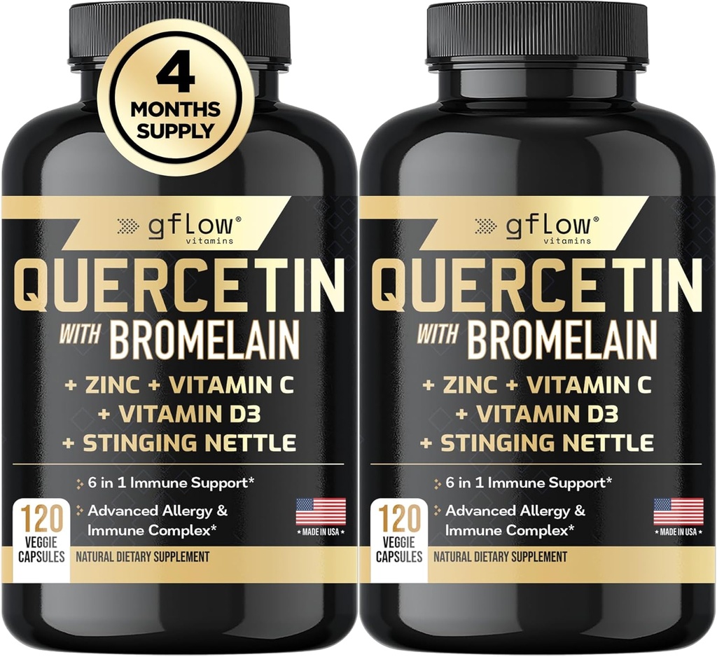 Querbetin cu Bromelain, Stinging Nettle Supplement, zinc vitamina C Vitamina D 