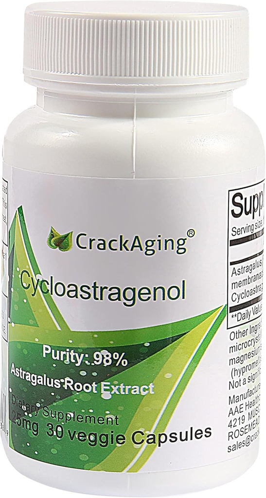 Cracking Cycloastragenol 98% Anti-Aging & Telomerase Activare Supliment 25mg 30 Caps