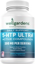 100% Pure 200 MG 5-HTP Ultra pentru somn sănătos și senzația de bine - Suport stare de spirit, stres, somn - 5HTP Supliment cu calciu - 60 5HTP 200mg Capsule, 30 Serviri