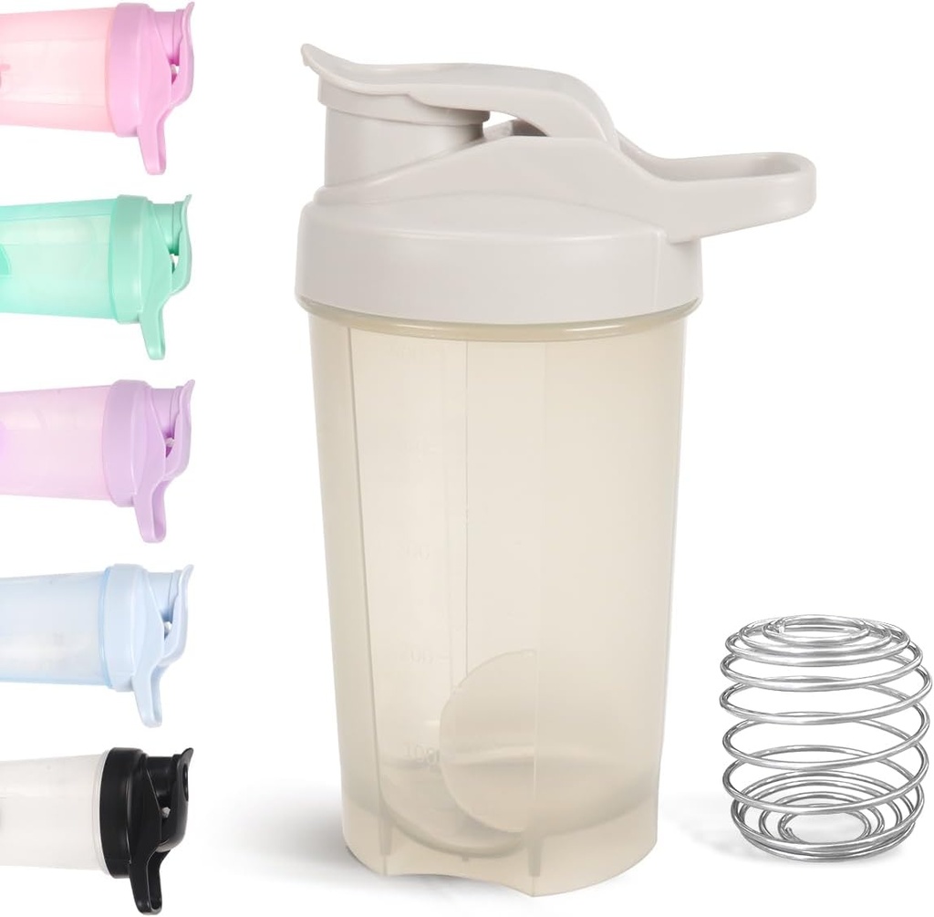 D.Y.A 16oz Shaker Bottle, Leak Proof Sports Shaker Cupe pentru Shakes Proteine,Shake Sticla pentru Pre Antrenament și de călătorie Pentru a merge,BPA gratuit și Easy Proteine Shaker sticla,Grey