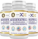 Formulare Genex 98% Trans-Resveratrol pur cu BioPerine® pentru absorbţie (3 ambalaj) Micronizate, Lab-Testate, complet stabilizat Resveratrol 600mg - 180X Trans-Resveratrol capsule pentru imbatranire sanatoasa