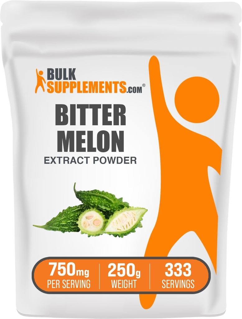 BulkSupplements.com Bitter Melon Extract pulbere - Bitter Melon Supliment, Bitter Gourd Extract - Herbal Supplement, Gluten gratuit, 750 mg pe Serving, 250g (8.8 oz) (Pachet de 1)
