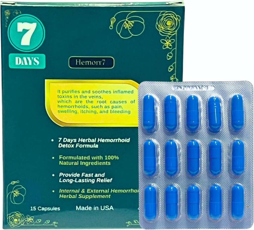 Hemoroizi Herbal Remedy,7 zile de Detoxifiere Formula, Remedii Herbal de lucru pentru a adresa Cauzele rădăcină de hemoroizi pentru lung-Lasting Relief.