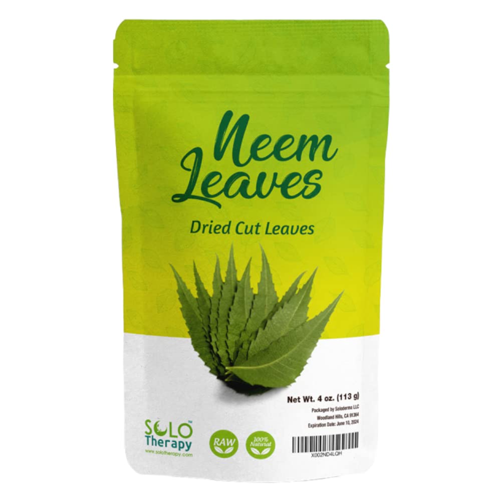 Neem frunze tăiate uscate , 4 oz., Frunze de Margosa , Azadirahta Indica , sac renovabil , produs din India , ambalate în Statele Unite ale Americii (4 oz.)