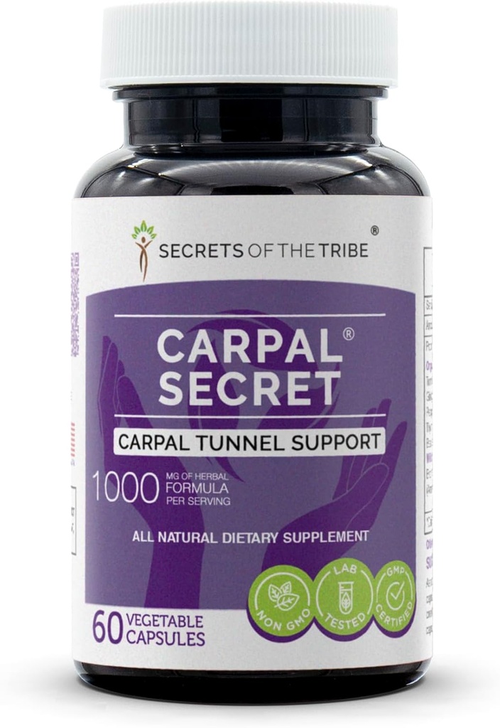 Secretele tribului - Carpal Secret, Carpal Tunelul Suport, Herbal Supliment Blend (60 capsule)