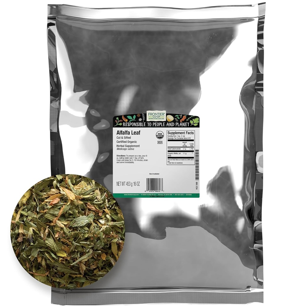 FRONTIER Organic Cut Alfalfa Leaf, 16 OZ