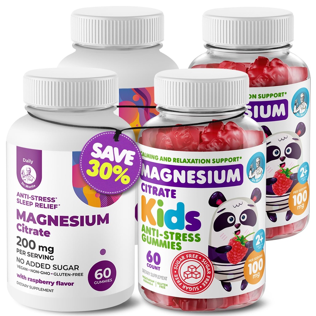Copii de magneziu Gume de zahăr-fără zahăr 120 Count și magneziu Gume de zahăr-gratuit 120 Conte - Gume de magneziu calm Suplimentul pentru copii, Sugar-liber de magneziu Chews pentru copii și adulți