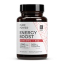 Dr. Mercola Energie pură Boost, 30 Servings (30 capsule), Ginseng + B12, Supliment alimentar, Boosts energie fizică și mintală, non-GMO
