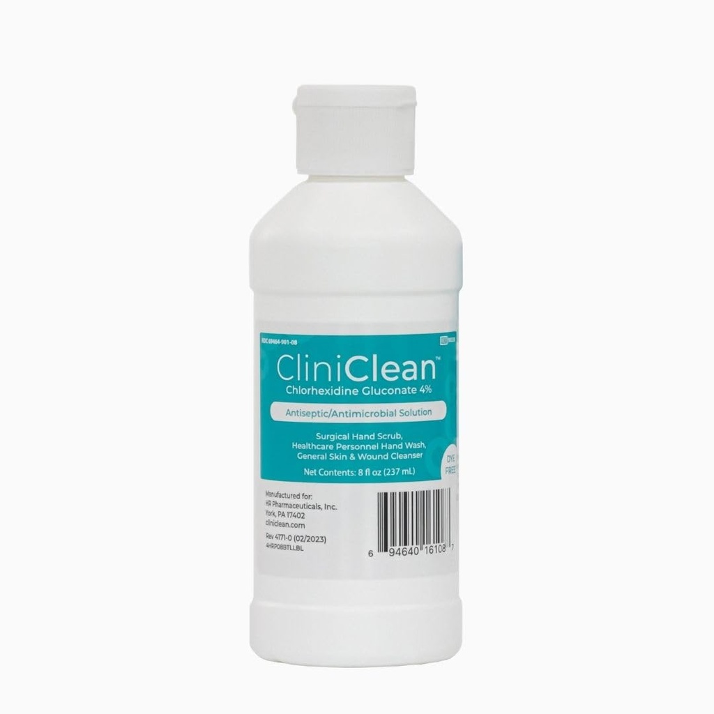 Soluţie Versatilă, antiseptică care conţine Clorhexidină Gluconat 4% (CHG), Odorless, Die-free, Pacient Pre-Op Prep, Spălătorie Personală, Scrub de mână (4 oz. Flip-Top - 1 flacon) - Lot final
