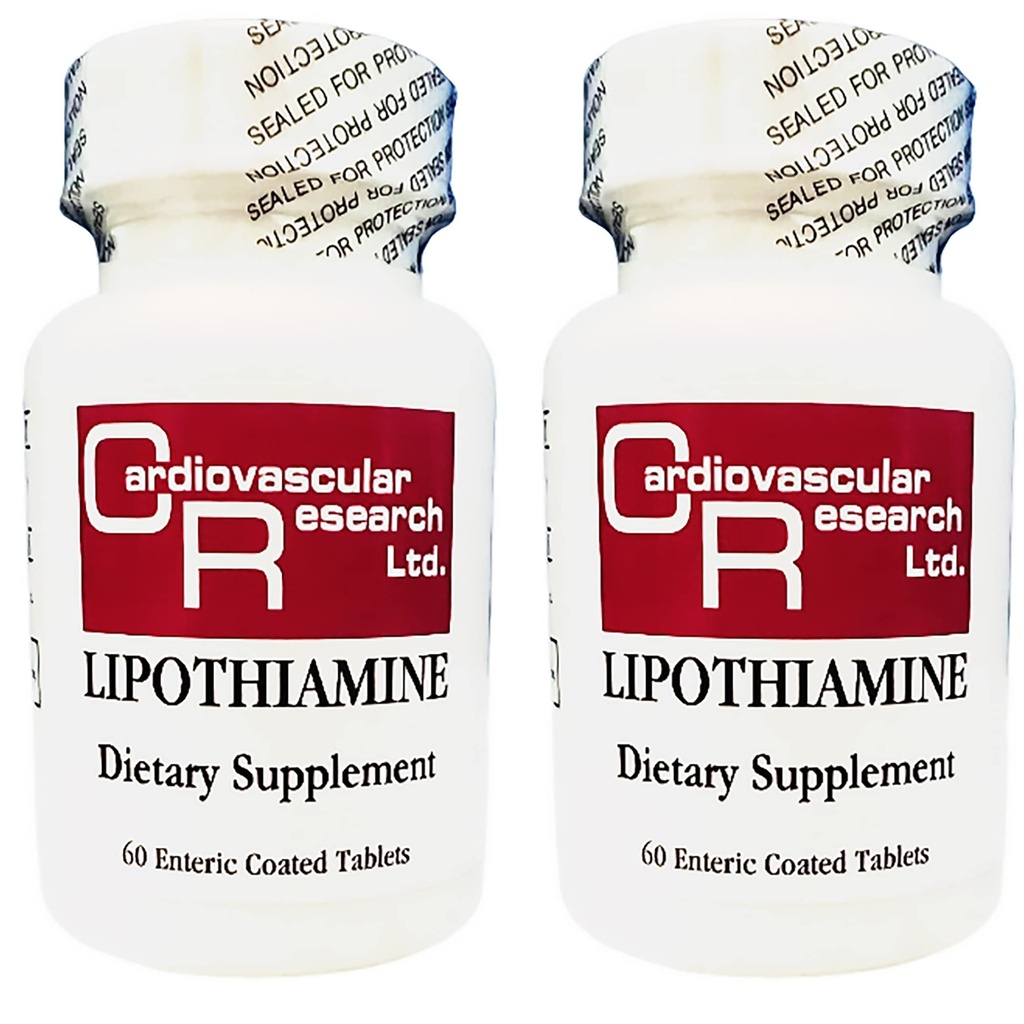 Cercetare cardiovasculară Lipothiamină Supliment 120 comprimate - Vitamina B1 Acum cu Alpha Acid lipoic - 2 X 60 Număr